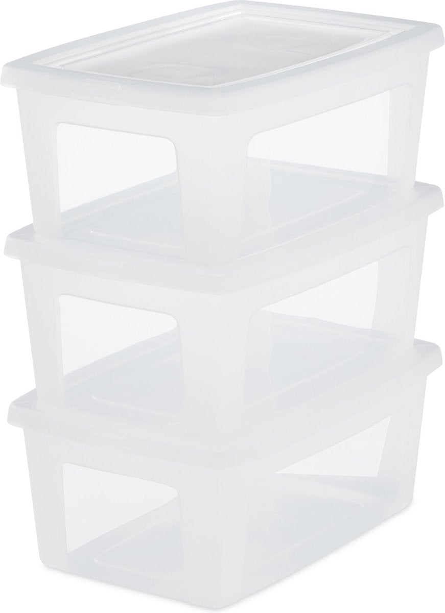 Boîte de rangement Iris clearbox - 11l - plastique - transparent - 3 pièces