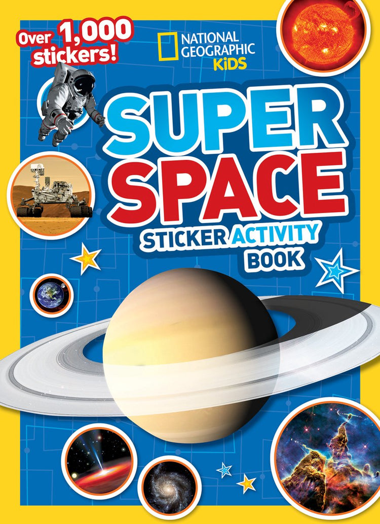 Livre d'activités avec autocollants super espace pour enfants National Geographic