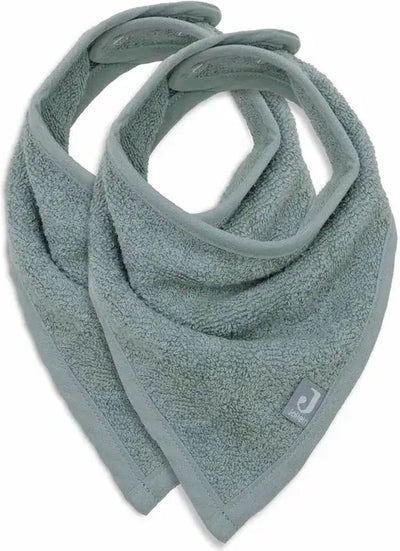 Jollein - bavoir bandana - coton - bavoirs bébé - 2 pièces - vert d'eau - 2 pièces