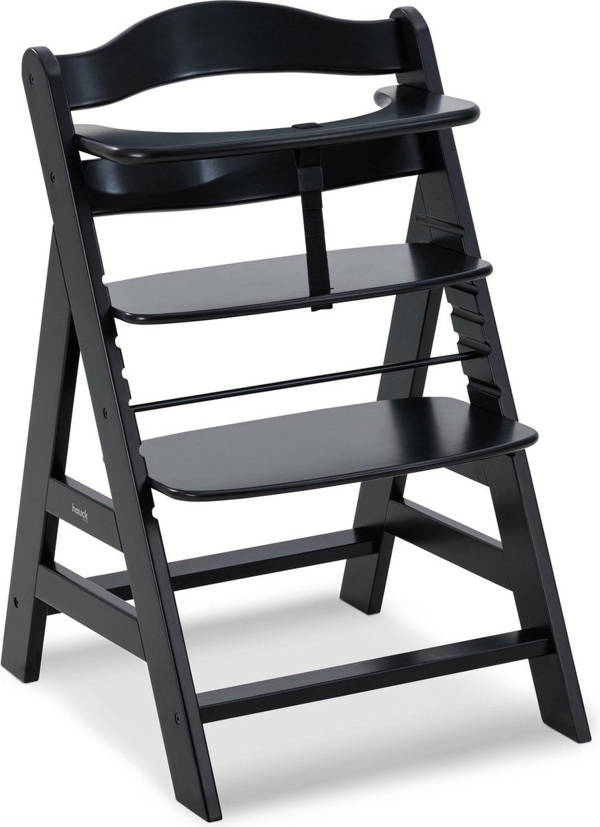 Hauck chaise haute alpha+ noir - Bois de hêtre certifié FSC® - noir