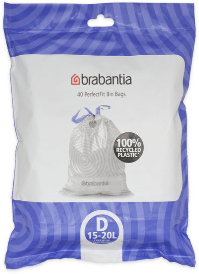 Sacs poubelle Brabantia perfectfit - 15 20 l - code d - 40 pièces