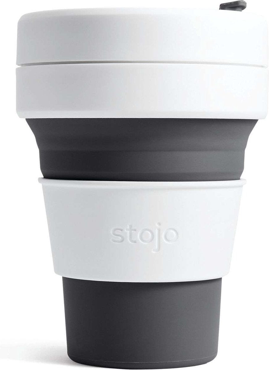 Stojo - tasse de poche - tasse à café et thé - 355 ml - réutilisable - pliable - ardoise