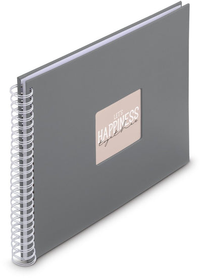Hama album photo spirale - fine art - 36x32 - 50 pages - gris pierre