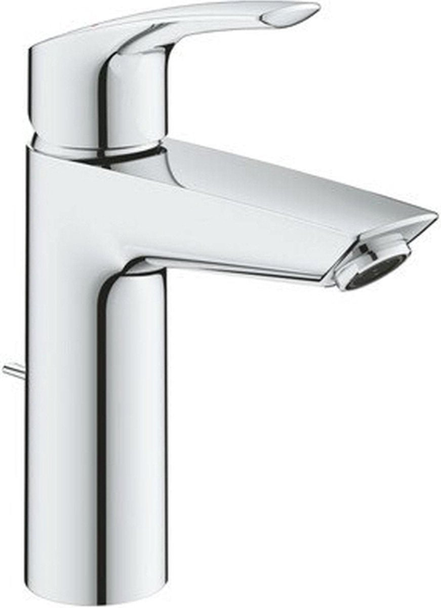 Mitigeur lavabo Grohe eurosmart - taille M - levier métal - Silkmove starlight ecojoy - limiteur de température - chrome