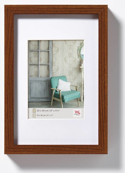 Walther Stockholm - cadre en bois mdf - format photo 10x15 cm - noyer