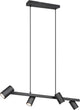 Trio marley - lampe suspendue - noir mat - excl. 4x gu10 4,9 w - montage au plafond - réglable en hauteur
