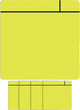Scrum magnétique visuel Smit - 75x75mm - jaune - 5 pièces