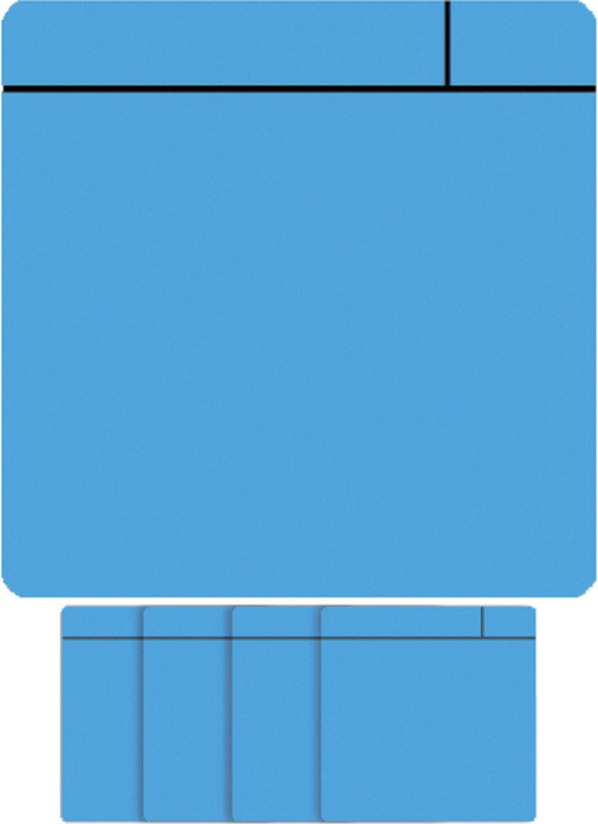 Scrum magnétique visuel Smit - 75x75mm - bleu clair - 5 pièces