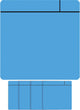Scrum magnétique visuel Smit - 75x75mm - bleu clair - 5 pièces