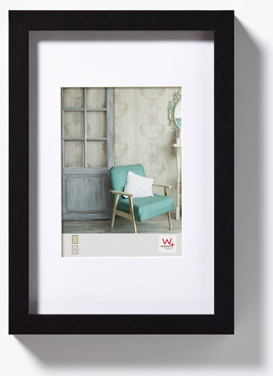 Walther Stockholm - cadre en bois mdf - format photo 30x40 cm - noir