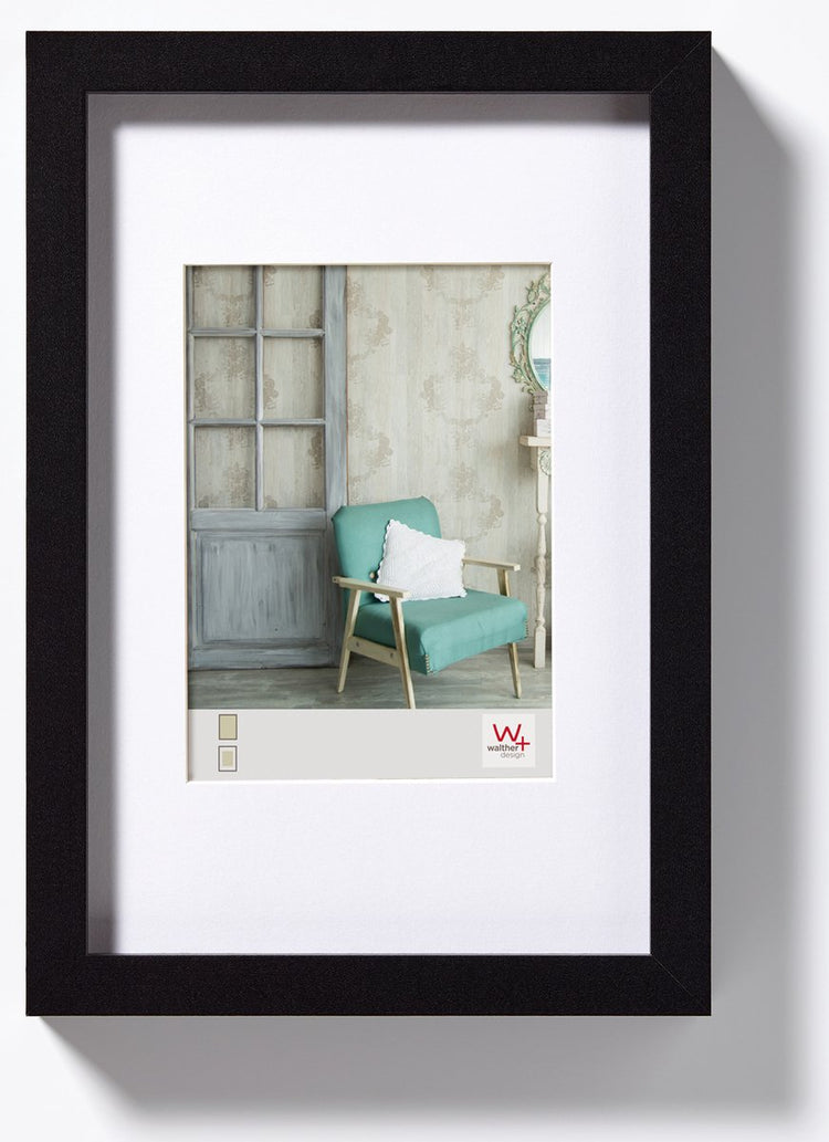 Walther Stockholm - cadre en bois mdf - format photo 30x40 cm - noir