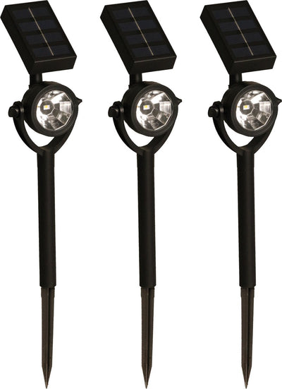 Luxform - Zamora - lampes de jardin 3 pièces - spots solaires - noir - 10 lumens - alimentés par l'énergie solaire