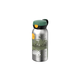 Bouteille isotherme Mepal avec flip cap campus - 500 ml - gourde en acier inoxydable - étanche - couvercle hygiénique - dinosaure