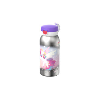 Bouteille isotherme Mepal avec flip cap campus - 500 ml - gourde en acier inoxydable - étanche - couvercle hygiénique - lueur licorne