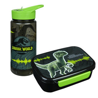 Jurrrasic World Set Schood Book and Drinking Bottle