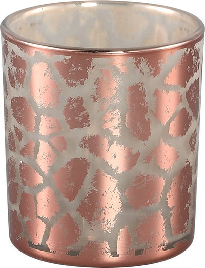 Divers PMTD Windlicht Desiree Giraffrint Rose 8 cm