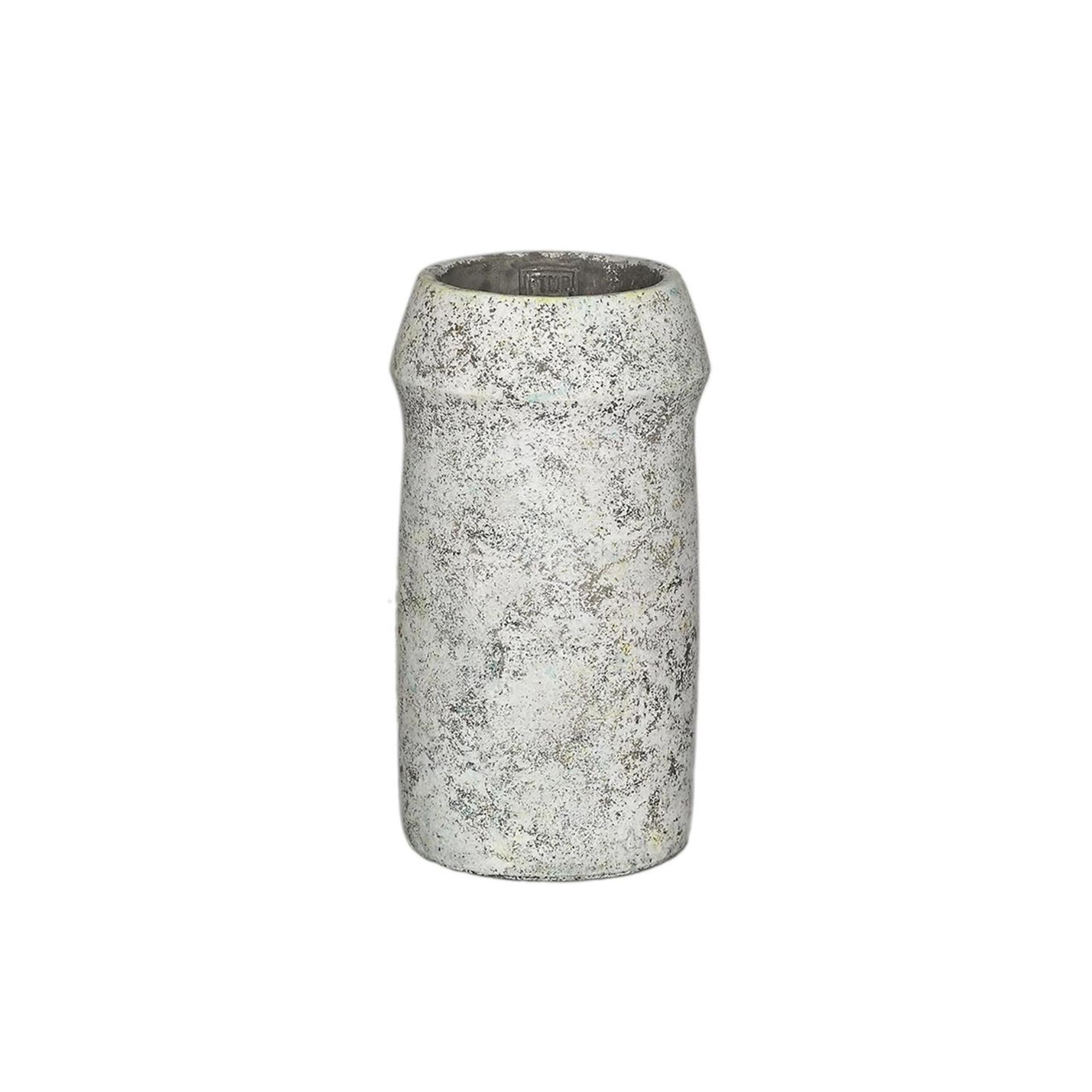 Ptmd pot de fleur nimma gris 16x16x30cm