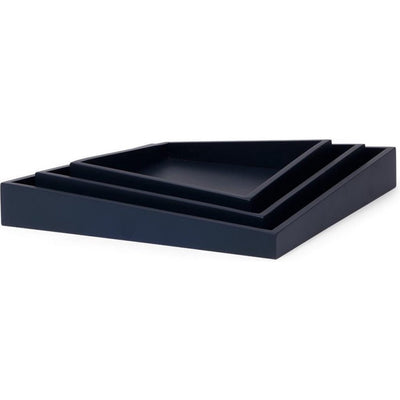 Senza Senza Plateaux en bois asymétriques 3 pièces bleues
