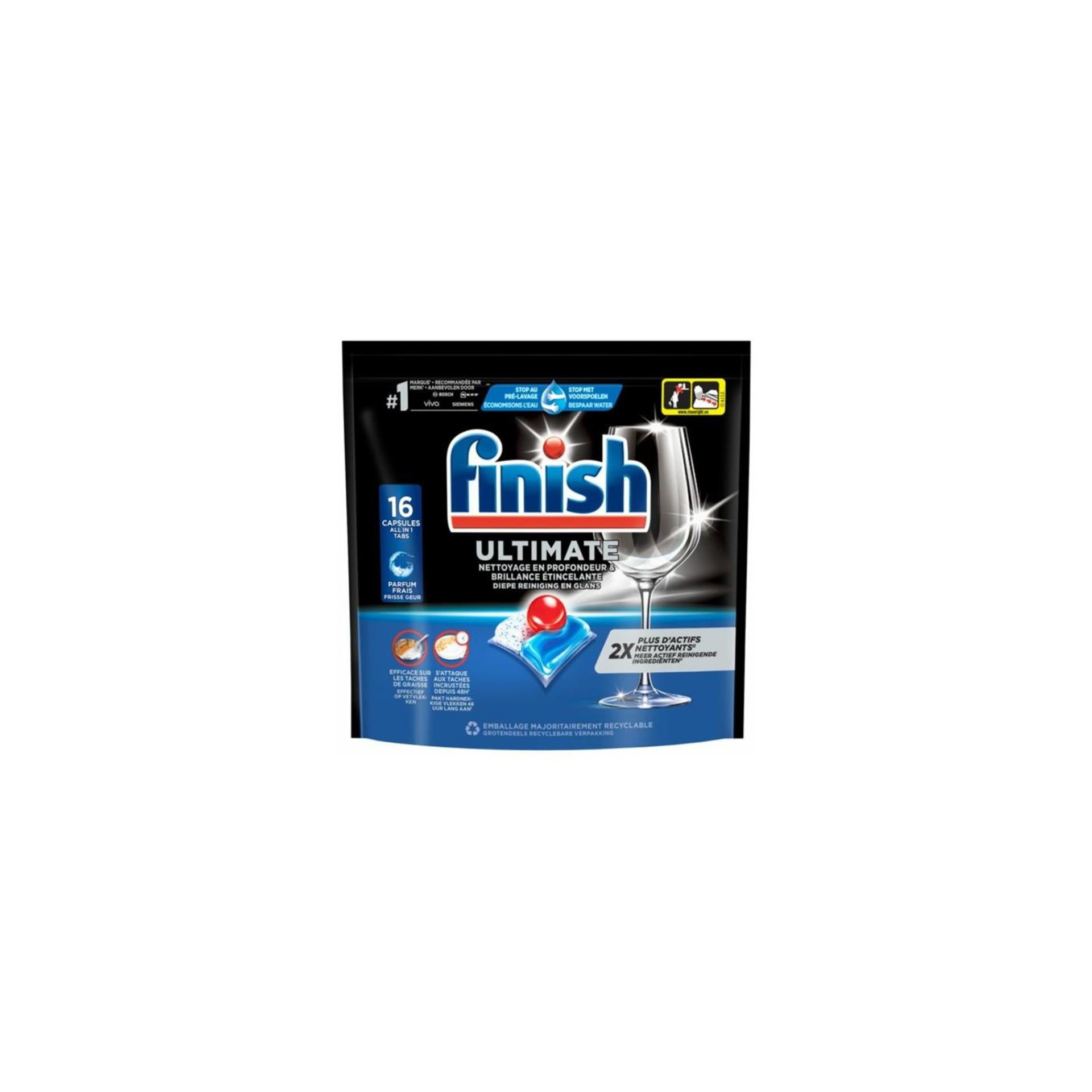 Tablettes Finish Ultimate pour lave-vaisselle 2x16pcs