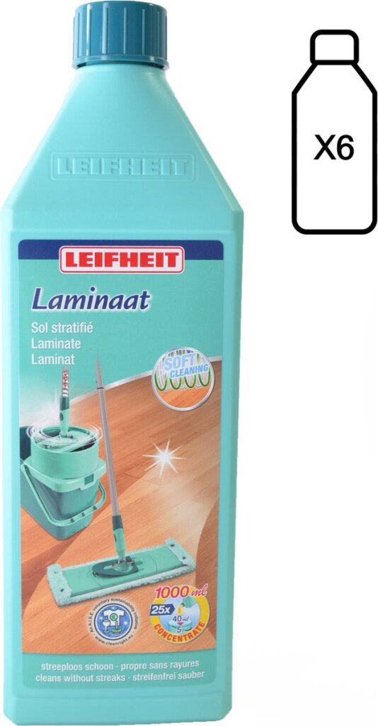 Nettoyant pour stratifiés Leifheit 6 x 1l