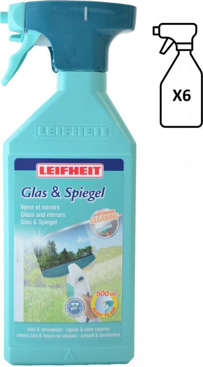 Leifheit spray nettoyant vitres et miroirs 6 x 500 ml