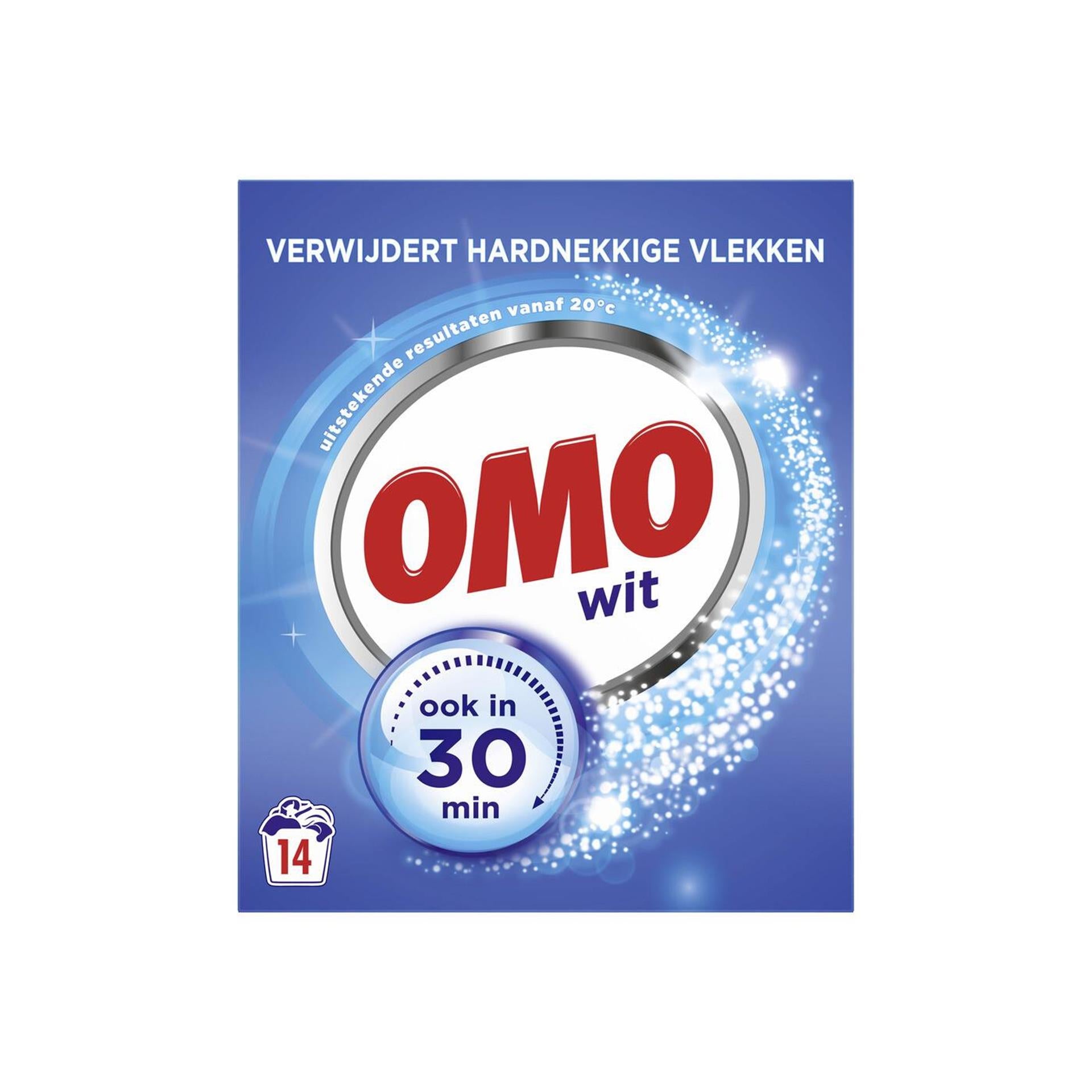 Omo lessive en poudre blanche 798gr 14 lavages