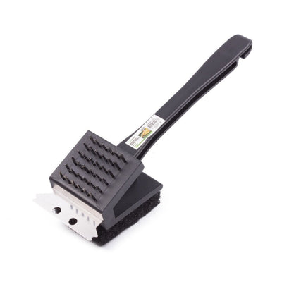 Brosse pour barbecue Benson 3 en 1 avec manche en acier inoxydable noir