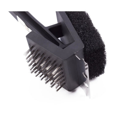 Brosse pour barbecue Benson 3 en 1 avec manche en acier inoxydable noir