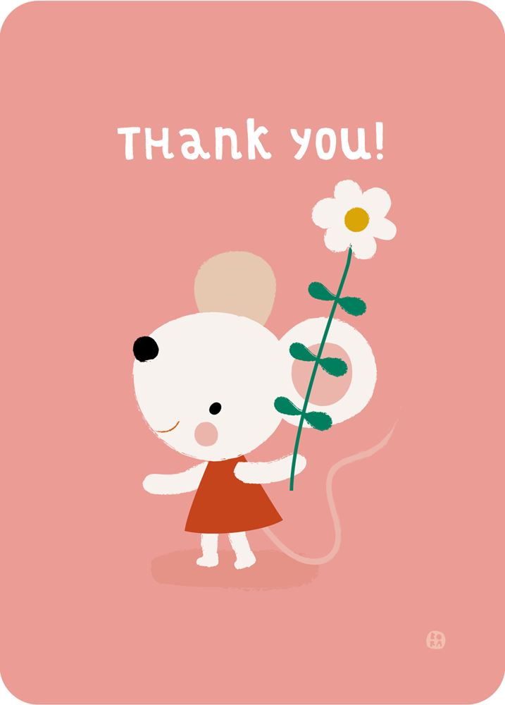 Merci Bora! carte postale souris (5 pcs.