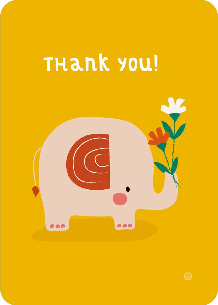 Merci Bora! carte postale éléphant (5