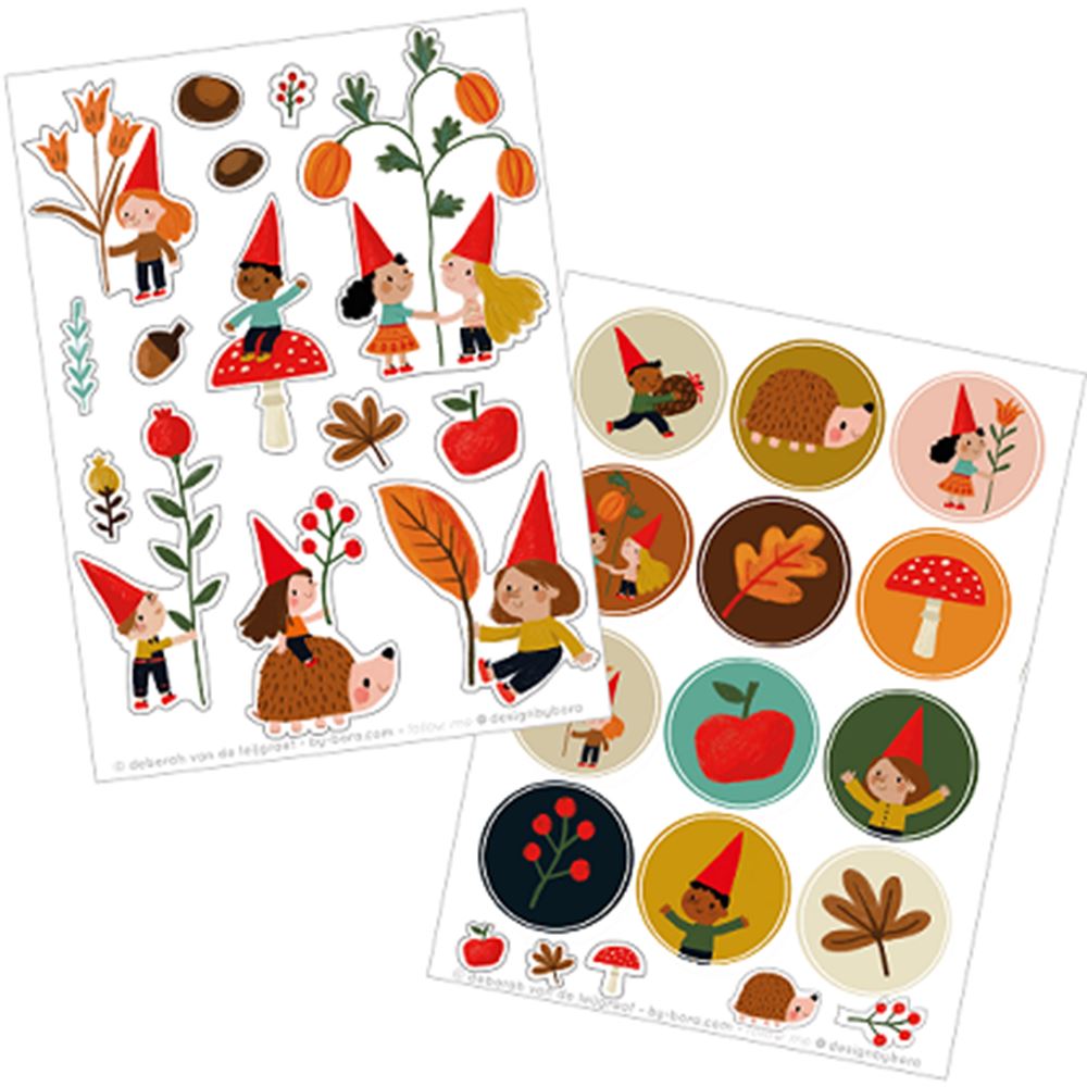 Feuilles d'autocollants Bora 2 x A6. frites (5 sets)