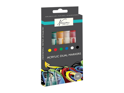 Nassau marqueurs acryliques doubles 6 pièces