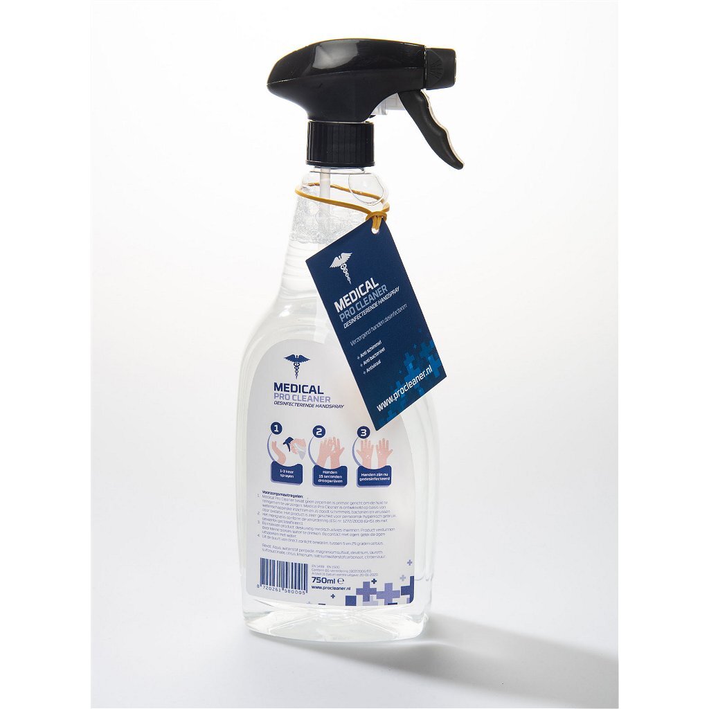 Medical Pro Cleaner Medical Cleaner Disinfecting Hand Spray 750 ml Box 10 pièces