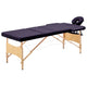 Table de massage vidaxl pliable 3 zones en bois violet