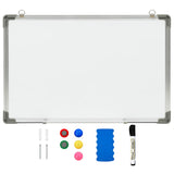 Vidaxl Whiteboard magnétique 60x40 cm en acier blanc - afbeelding 1
