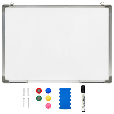 Vidaxl Whiteboard magnétique 90x60 cm en acier blanc