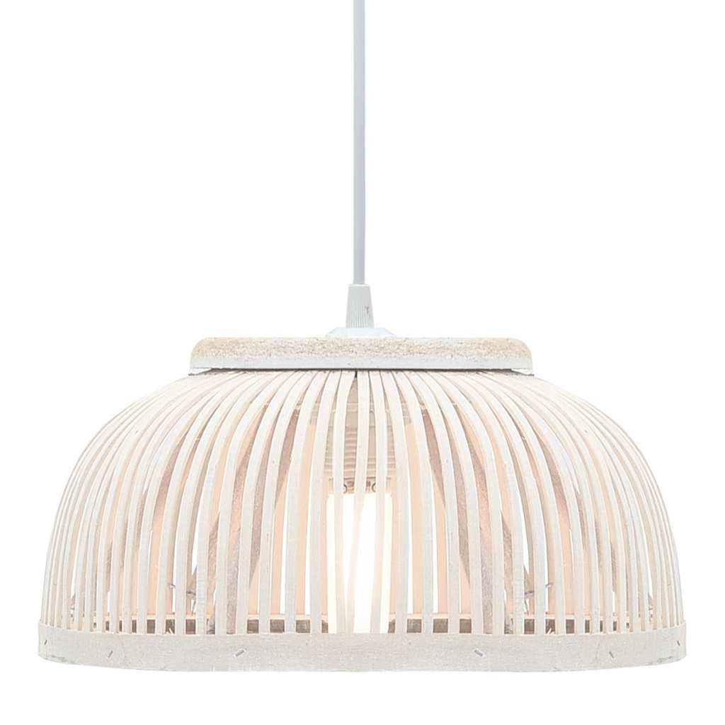Vidaxx lampe suspendue semi-circulaire 40 w e27 34x14,5 cm bambou