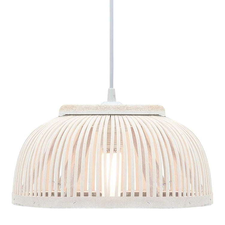 Vidaxx lampe suspendue semi-circulaire 40 w e27 34x14,5 cm bambou