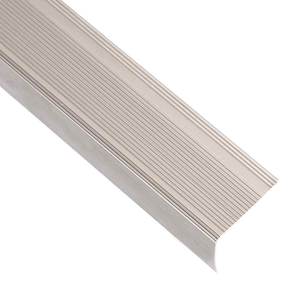 VidaXL nez de marche en forme de L 5 pcs 90 cm aluminium couleur champagne