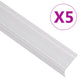 Vidaxl nez de marche en forme de L 5 pcs 100 cm aluminium argenté