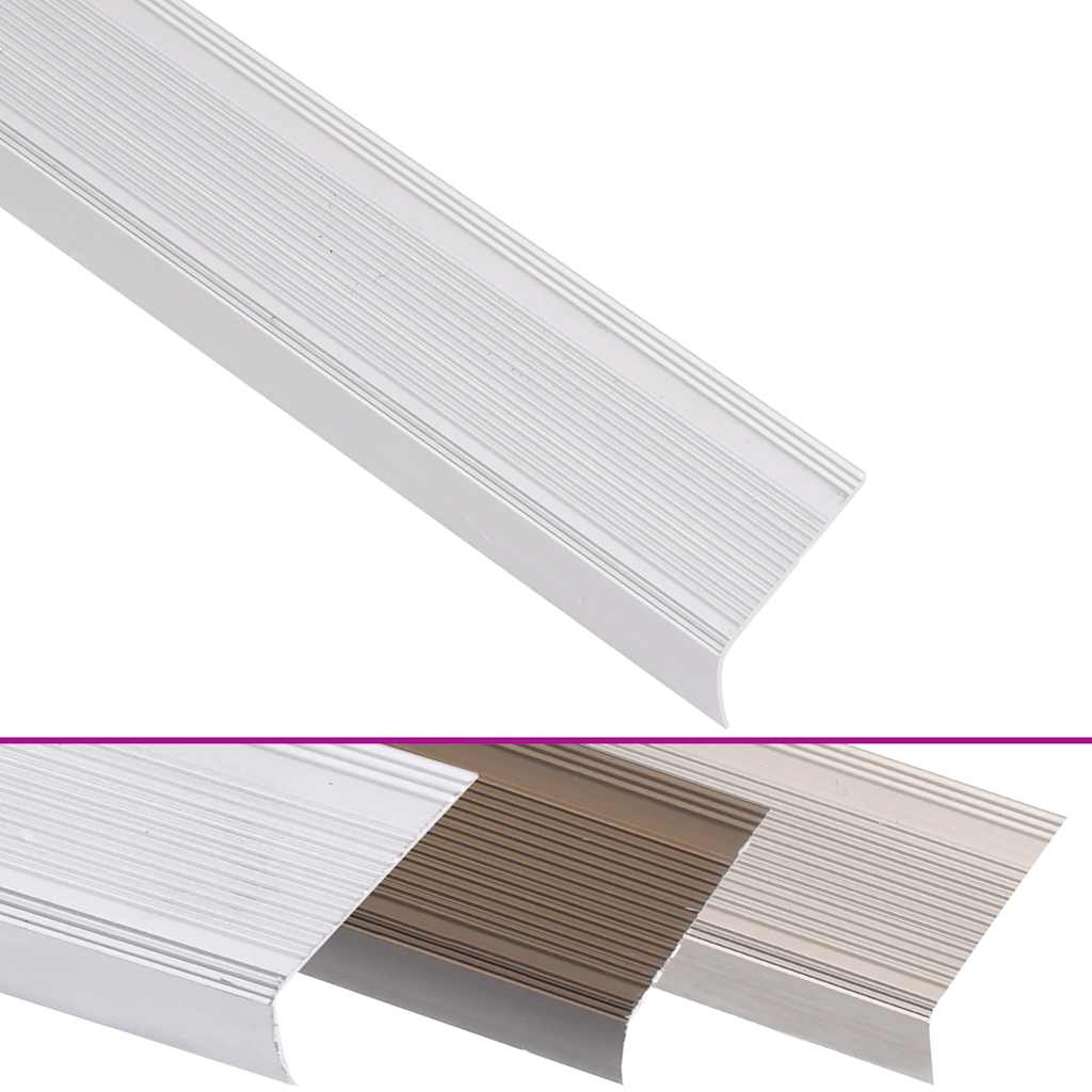 Vidaxl nez de marche en forme de L 5 pcs 100 cm aluminium argenté