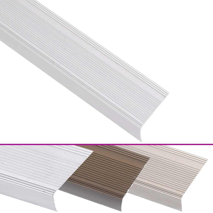 Vidaxl nez de marche en forme de L 5 pcs 100 cm aluminium argenté