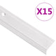 Vidaxl nez de marche en forme de L 15 pcs 100 cm aluminium couleur argent