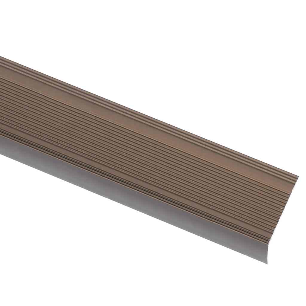 Vidaxl nez de marche en forme de L 5 pcs 100 cm aluminium marron