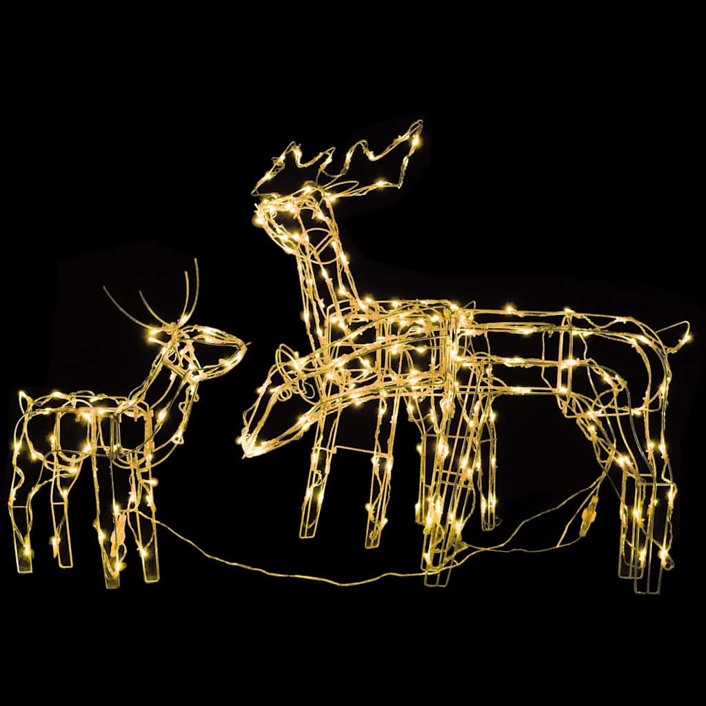 Vidaxl 3 parties Éclairage de Noël Rendieren 229 LEDS