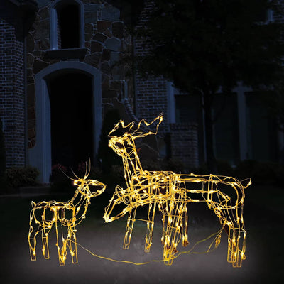 Vidaxl 3 parties Éclairage de Noël Rendieren 229 LEDS