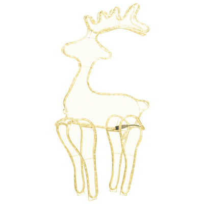 Vidaxl Christmas Decorations Reindeer avec Mesh 306 LEDS 60X24X89 CM
