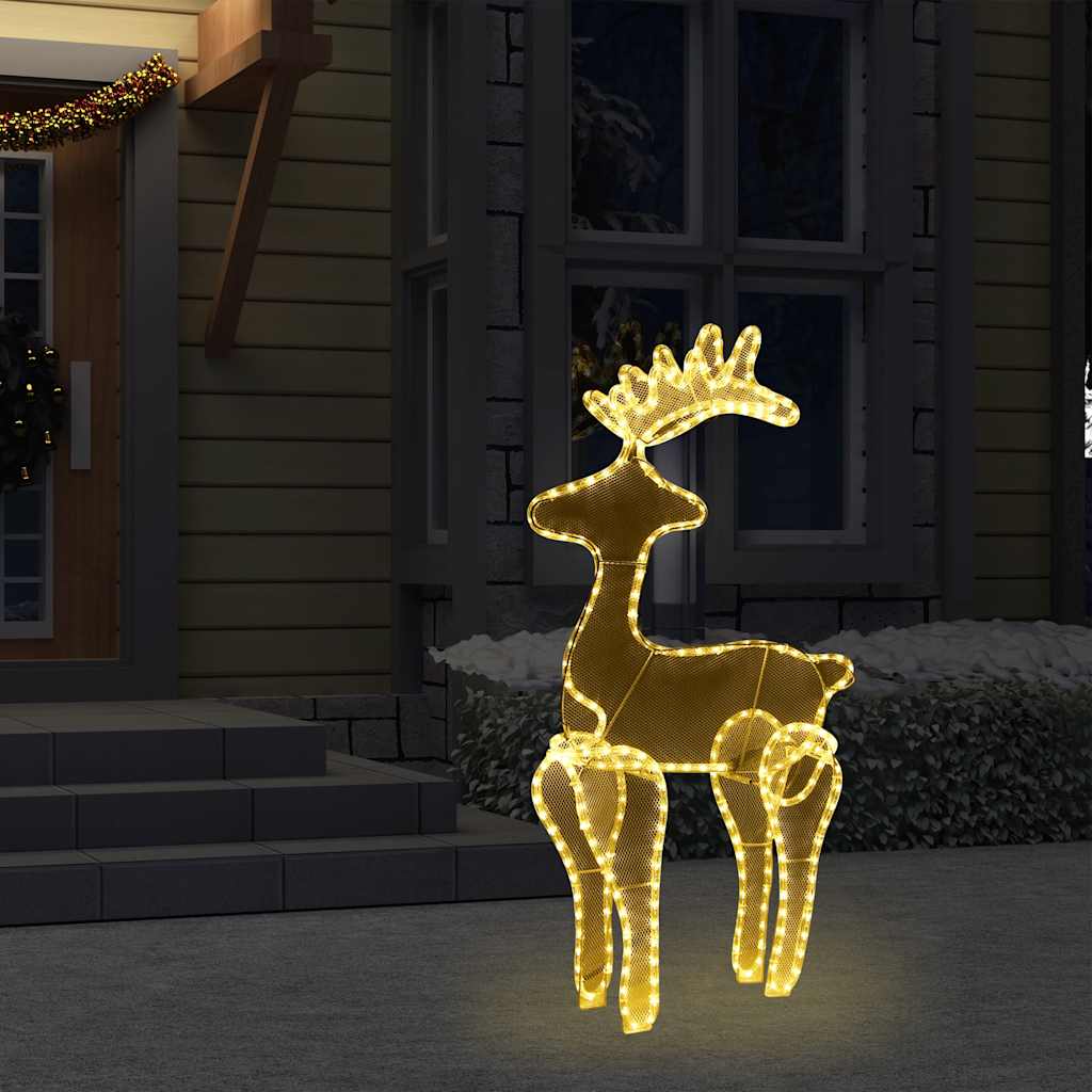 Vidaxl Christmas Decorations Reindeer avec Mesh 306 LEDS 60X24X89 CM