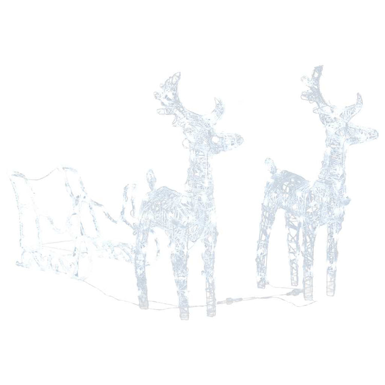 Décorations de Noël vidaxl renne et manche 160 LEDS 130 cm acrylique