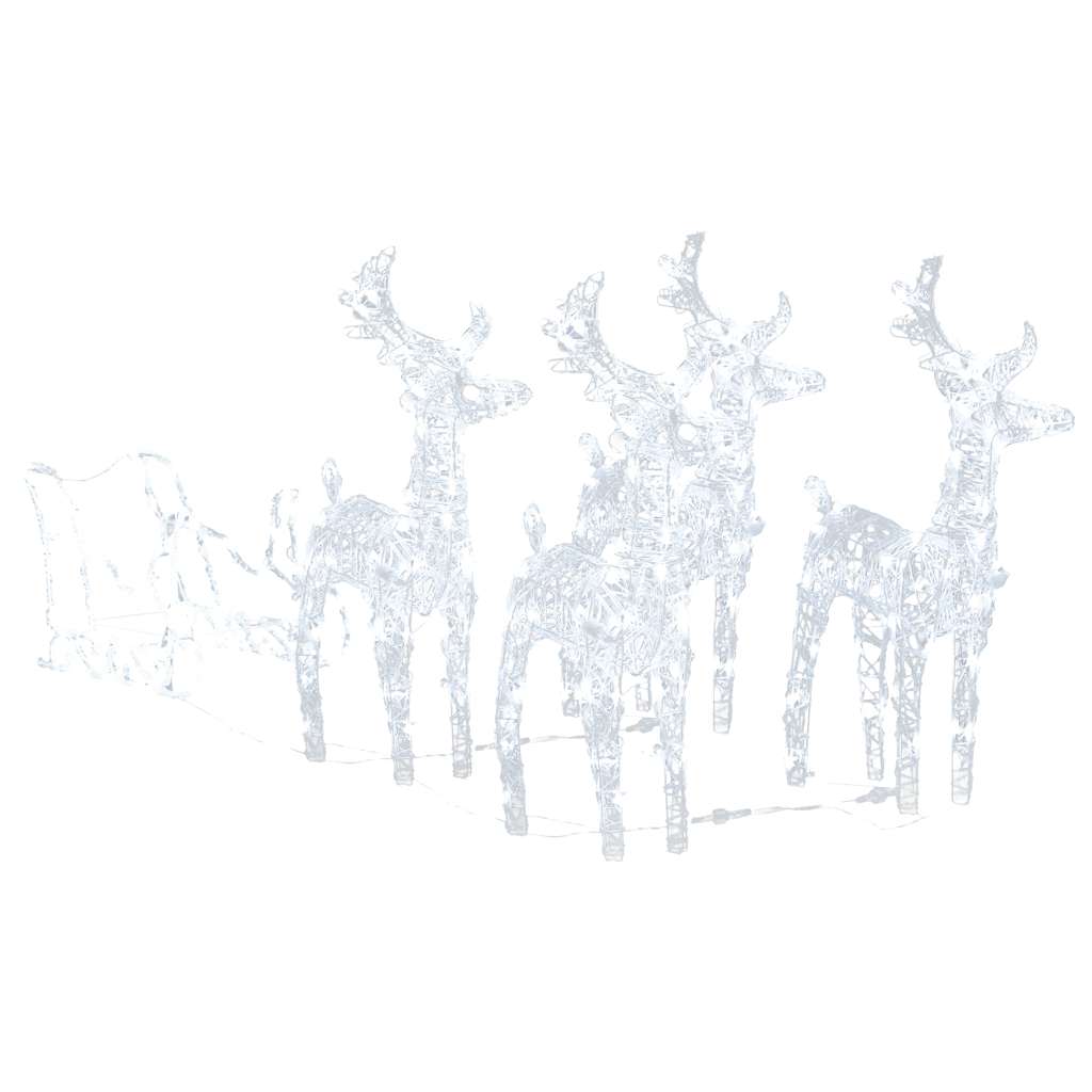 Vidaxl Christmas Decoration Rendeer et SLED 280x28x55 cm acrylique